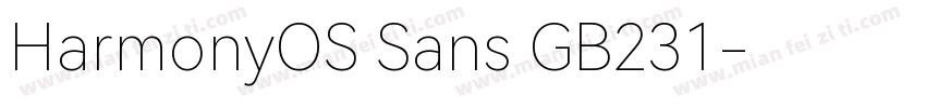 HarmonyOS Sans GB231字体转换